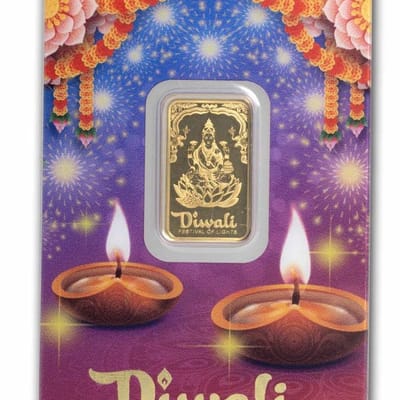 5 gram Gold Bar -.999 PAMP Suisse Diwali Festival 
