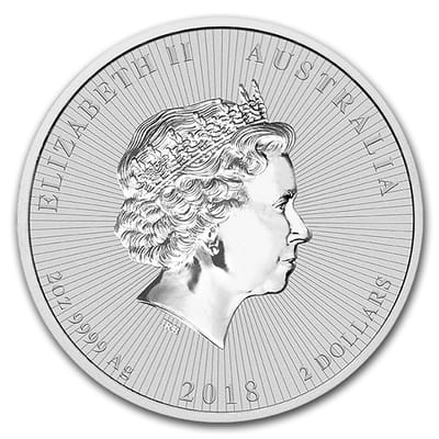 Australia 2 oz Silver Koala (Piedfort) 2018 GEM BU - additional view