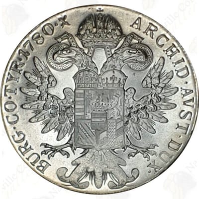 1780 Maria Theresa Thaler .7571 oz Silver 