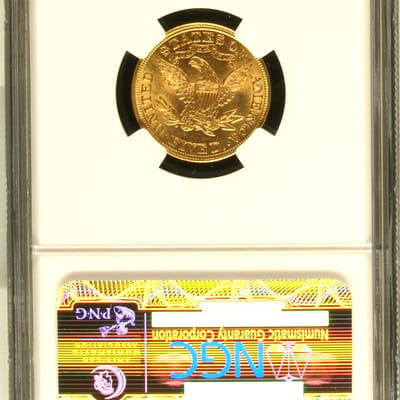 1900 Liberty Gold $5 Half Eagle NGC MS-62 Pre-33 - additional view