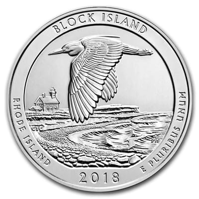 ATB 5 oz Silver .999 Block Island R.I.  Box/COA - additional view