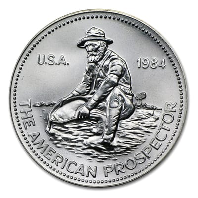 1984 Engelhard Prospector 1 oz Silver Round E Rev - additional view