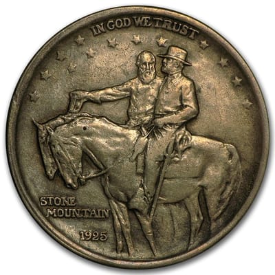 1925 Stone Mountain 90% Silver Half Dollar Commem