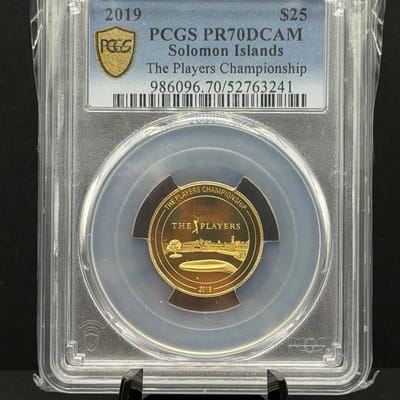2019 The Players Championship PCGS PR 70  1/4 Gold