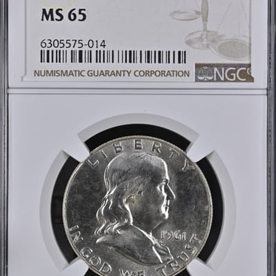 1961 Ben Franklin Silver Half Dollar Gem NGC MS65
