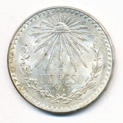 Mexico ESTADOS UNIDOS MEXICANOS Silver Peso KM 455