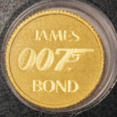 007 JAMES BOND $2 0.5 Gram .9999 Pure Gold Coin 