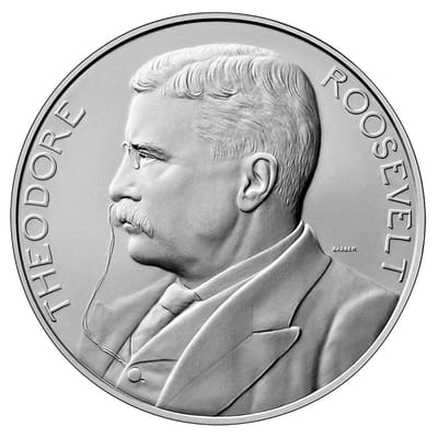 US Mint 1 oz Silver Medal President Ted Roosevelt