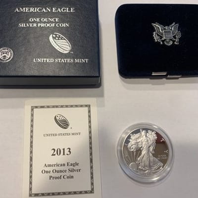 Mixed Dates 1 oz .999 Silver Eagle Proof  COA/BOX - additional view