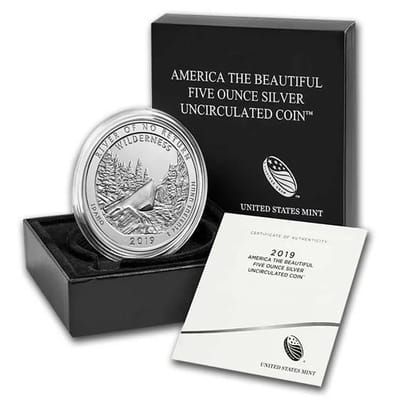 ATB 5 oz Silver Coin River of No Return BOX/COA