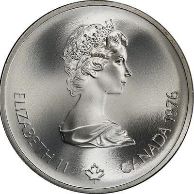 Canada 1976 Montreal Olympic 'Hurdles' Silver Coin - additional view