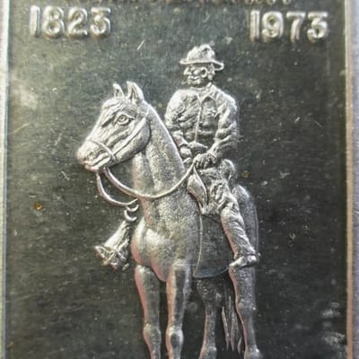 1 oz Silver Bar  Texas Rangers 150th  Patrick Mint