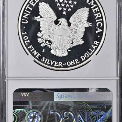 1986 Silver Eagle .999 $1 oz NGC PF69 Ultra Cameo - additional view
