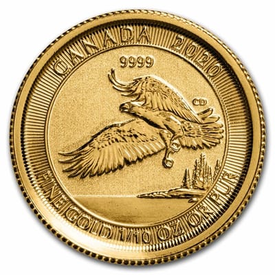 Canada 1/10 oz Gold $5 Bald Eagle 