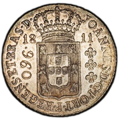1811R João Prince Silver Regent 960 Reis PCGS AU53