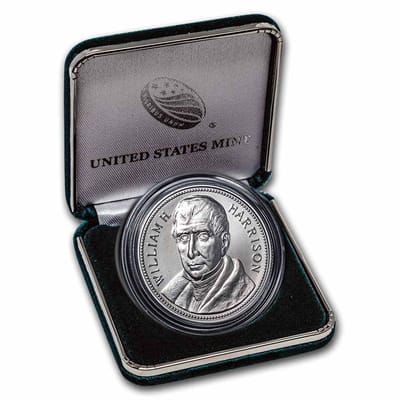 US Mint 1 oz Silver Medal President Will Harrison