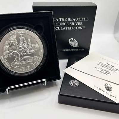 ATB 5 oz Silver Voyageurs Park Minnesota Box/COA