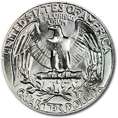 1964 Washington 90% Silver Quarter US Coin BU - additional view