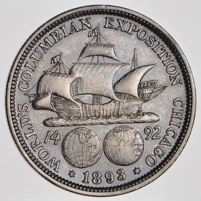 1893 Columbian Expo 90% Silver Half Dollar - additional view