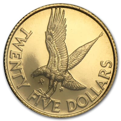 1980 British Virgin Islands Proof Gold 25 Dollars 