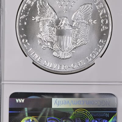 1992 American Silver Eagle 1 oz .999 NGC MS69 - additional view