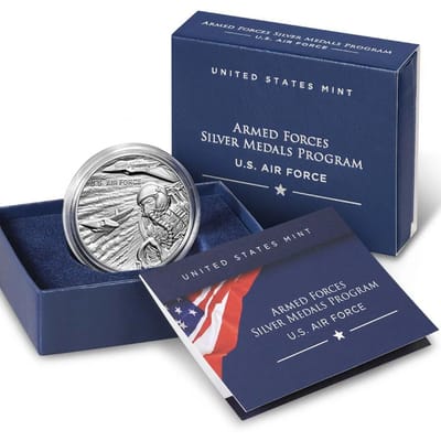 Armed Forces Air Force Silver Medal 1 oz US Mint