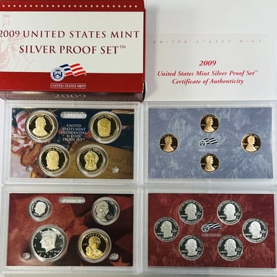 2009 US Mint Silver Proof 18 Coins w/ C Pennies
