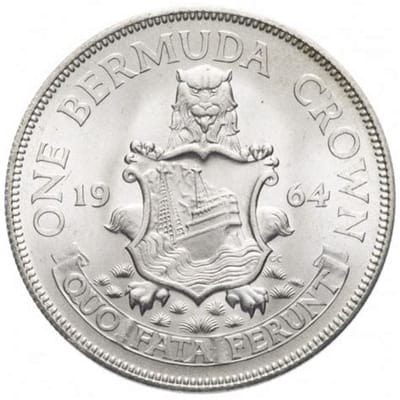 Bermuda 1964 1 Crown KM# 14 Unc. World Silver Coin