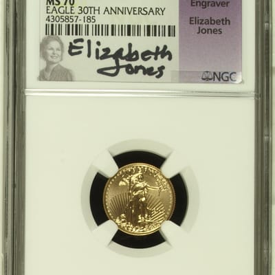 2016 $5 GOLD EAGLE BU FIRST DAY .10 oz NGC MS70