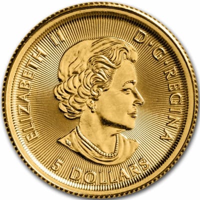 Canada 1/10 oz Gold $5 Bald Eagle  - additional view