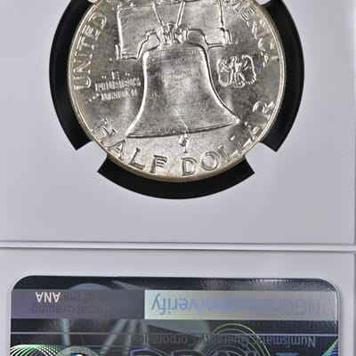 1961 Ben Franklin Silver Half Dollar Gem NGC MS65 - additional view
