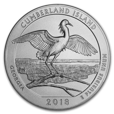 ATB 5 oz Silver Coin Cumberland Island GA Box/COA