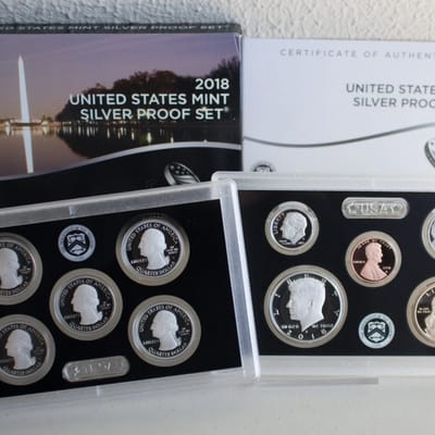 2018 US Silver Mint Proof Set Complete w- Box/COA