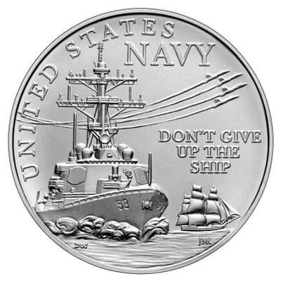 Armed Forces US Navy Silver Medal 1 oz US Mint