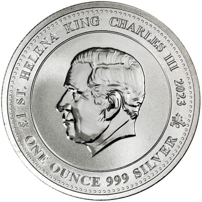2023 St Helena-Pegasus- 1oz Silver Coin King BU - additional view