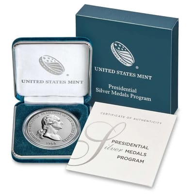 US Mint 1 oz Silver Medal President Geo Washington - additional view