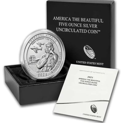 2021-P 5oz .999 Silver ATB Tuskegee Airmen BOX COA - additional view