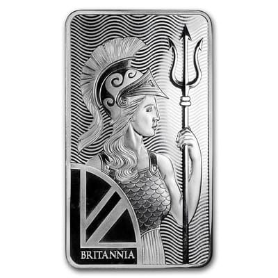 10 oz Silver Bar - The Royal Mint Britannia BU