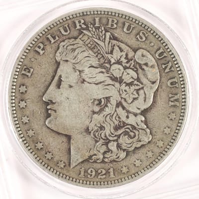 1921 Morgan 90% Silver Dollar .7734 oz. Circulated