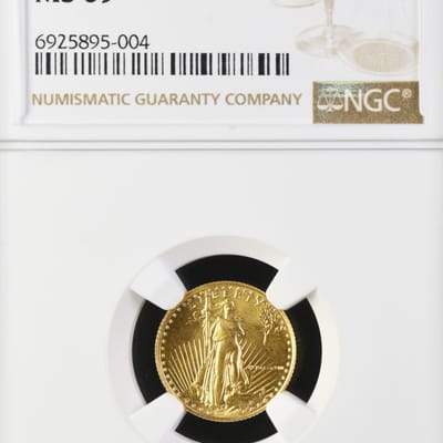 1988 $5 Gold Eagle 1/10 oz Gold NGC MS69 Gem BU