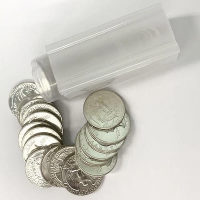 90% Silver Washington Quarters 40-Coin Roll BU