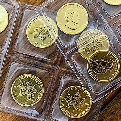1/10 oz Gold Canada Maple Leaf BU Sealed .999 Coin