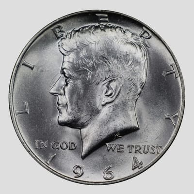 Lot of 20 - 90% Silver - 1964 Kennedy Half Dollars - additional view