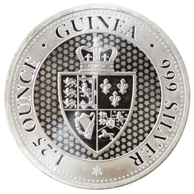 2022 Saint Helena 1.25 oz Silver Sceptre Guinea BU