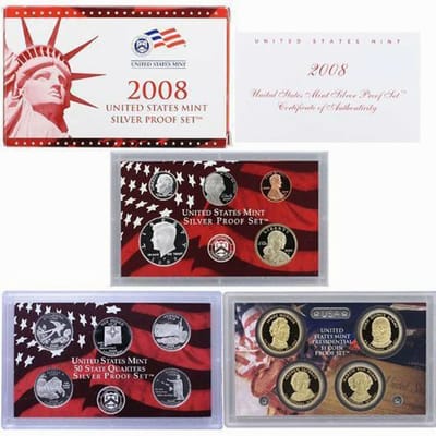2008-S United States US Mint Silver Proof 14 Coin