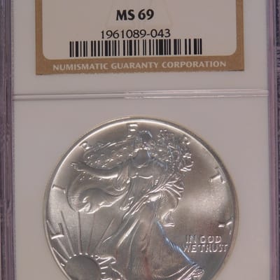 1 oz American Silver Eagle MS-69 NGC (Random Year) - additional view