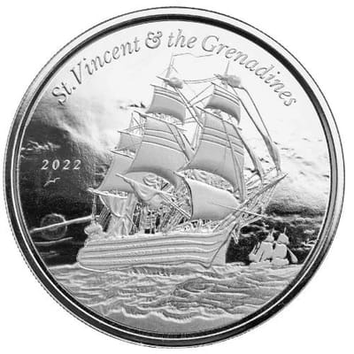 2022 St. Vincent & Grenadines War Ship 1 oz Silver