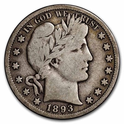 Near Spot 90% Silver Barber Half Dollars- Avg Circ