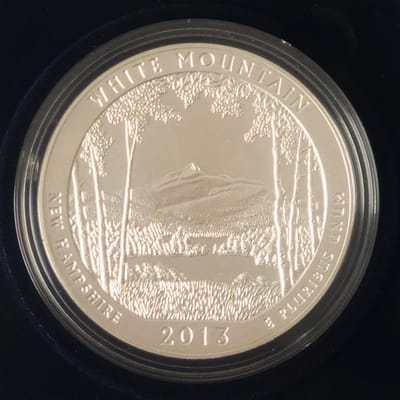 2013 ATB 5 oz Silver Coin White Mountain Box/COA - additional view