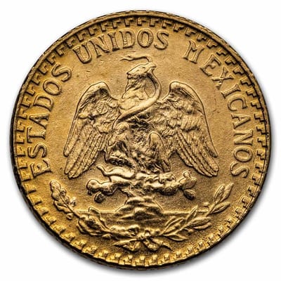 Free Shipping 1945  Dos Peso  Mexico Gold BU Coin 